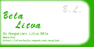bela litva business card